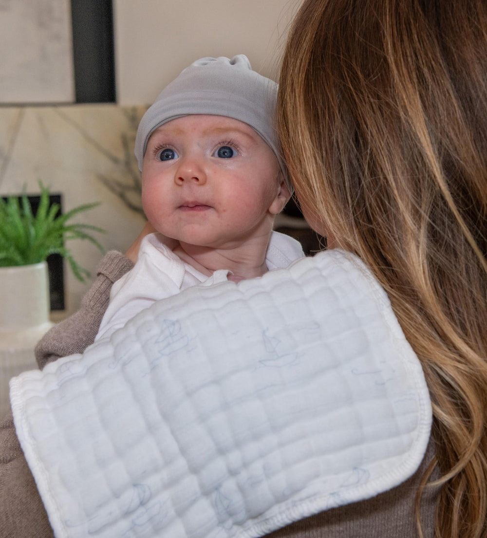 Nana Baby Organics burp cloths double as changing mats and more.