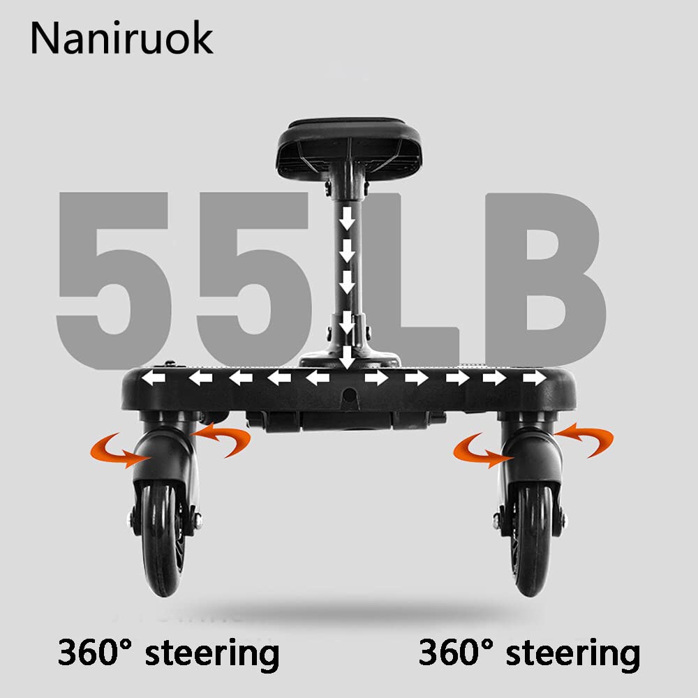Naniruok 55 lb capacity supports older siblings on family trips.