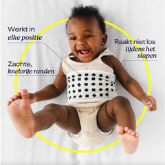 Nanit Breathing Wear Band on baby chest, gentle monitoring for reassurance.