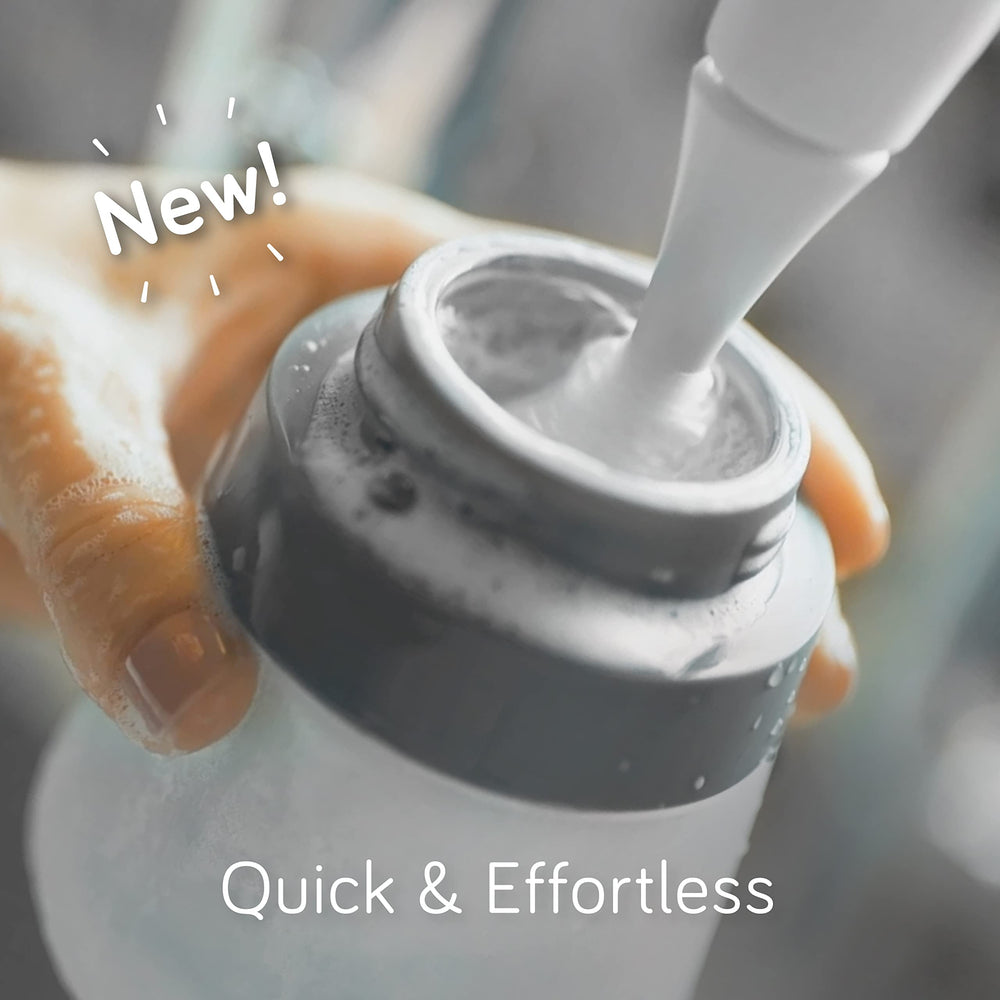 Nanobébé Electric Bottle Brush Cleaner replaceable heads enable hygienic maintenance.