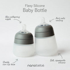 Nanobebe Flexy non-collapsing nipple ensures steady flow for comfortable feeding