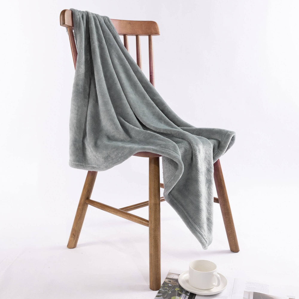 NANPIPER grey reversible design soft microfleece texture for comfort