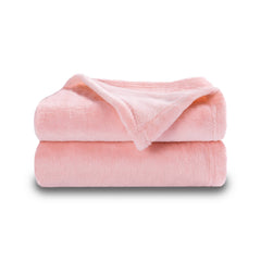 NANPIPER baby blanket in pink, ultra-soft fleece for cozy naps.