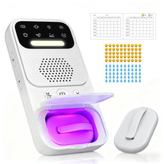 NantFun wireless bedwetting alarm sensor clip attached to sleepwear for quick alerts