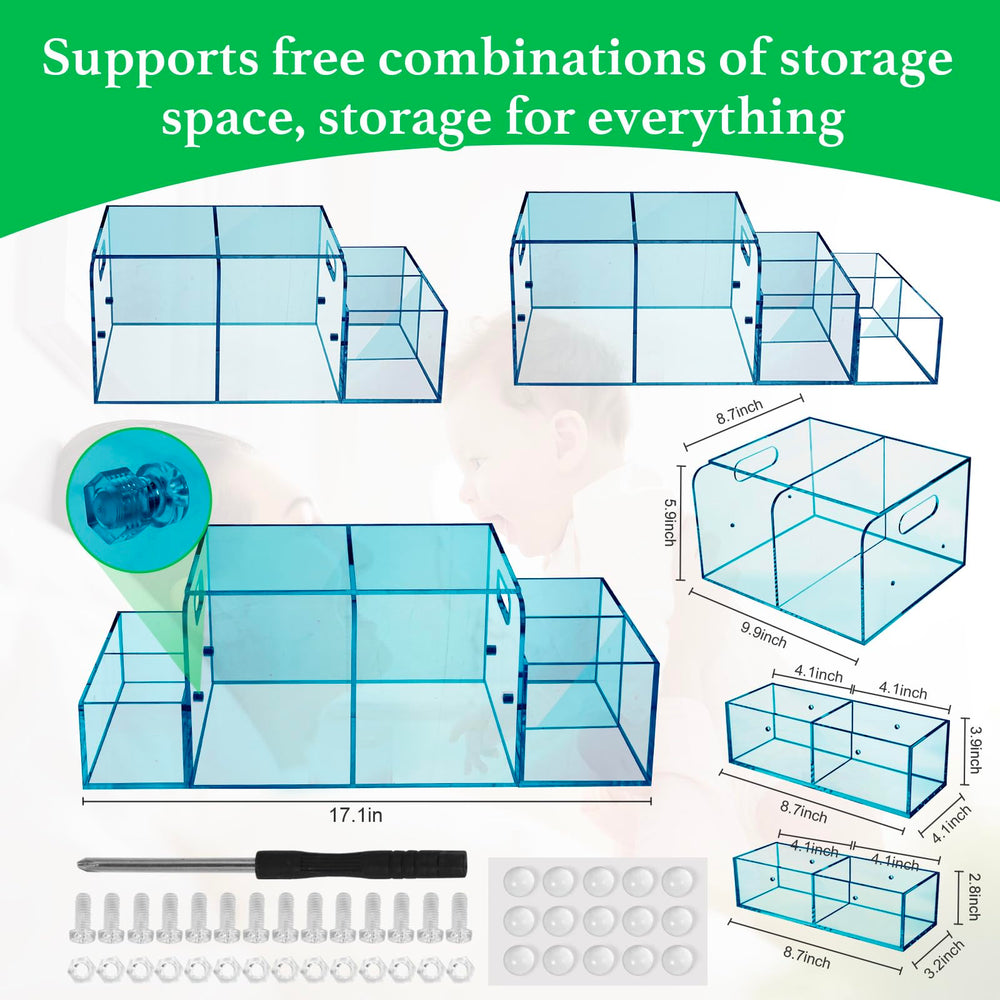 NANYEZH acrylic diaper caddy side bins for lotions and small items.