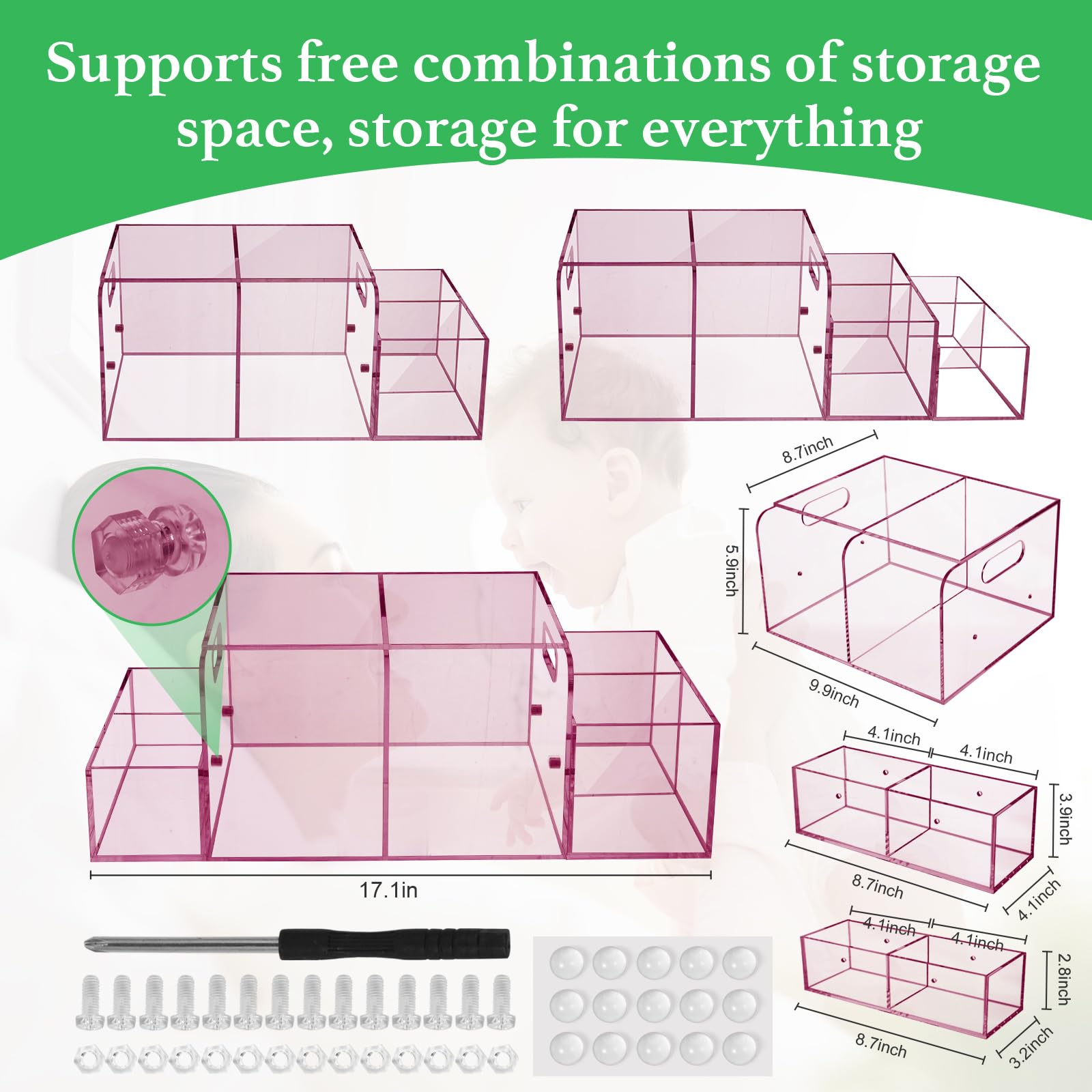 NANYEZH changing table organization blends clean design with practical storage.