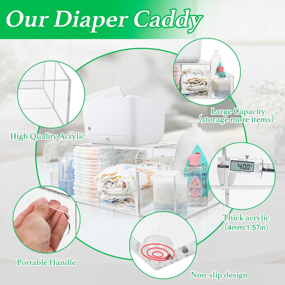 NANYEZH Diaper Caddy detachable dividers offer flexible layout options.