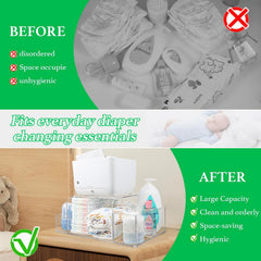 NANYEZH Diaper Caddy large capacity stores diapers, wipes, and essentials in one organizer.