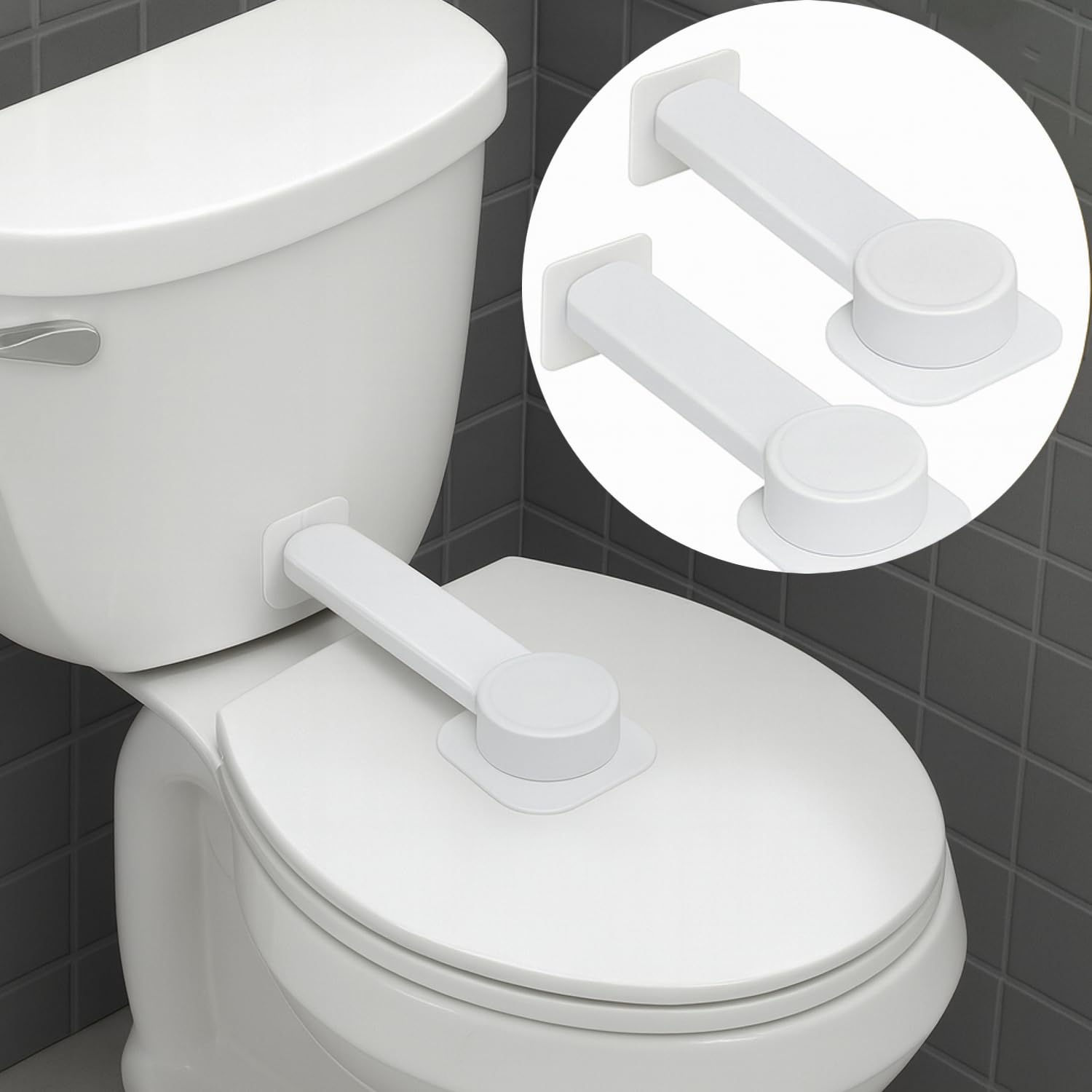NANZO Toilet Locks 2-Pack in package, ready for quick installation