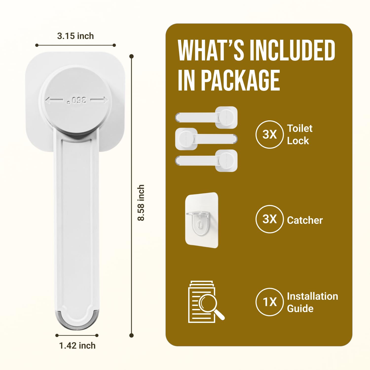 NANZO lock installs easily with no tools required.