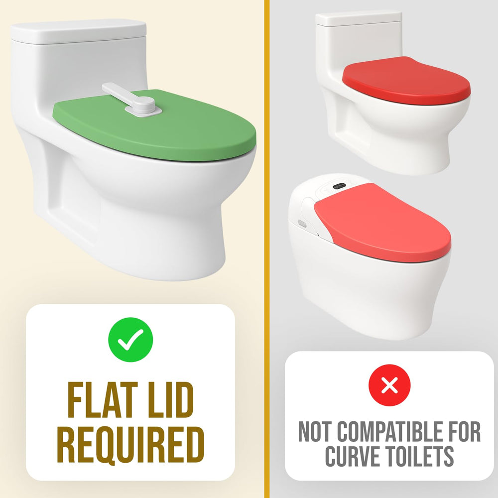 NANZO toilet lid and seat lock mechanism in action