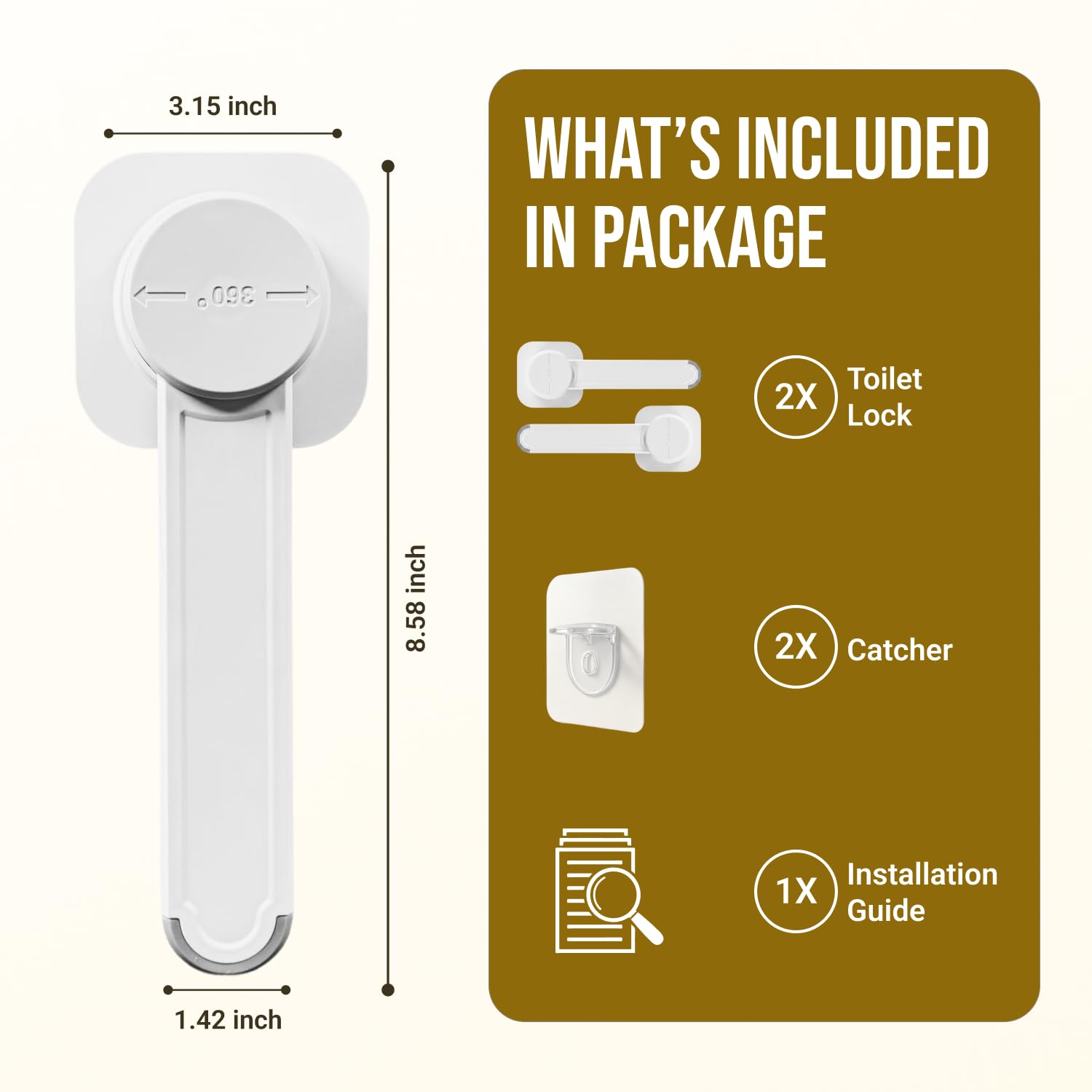 NANZO sleek-design toilet locks blending with bathroom décor