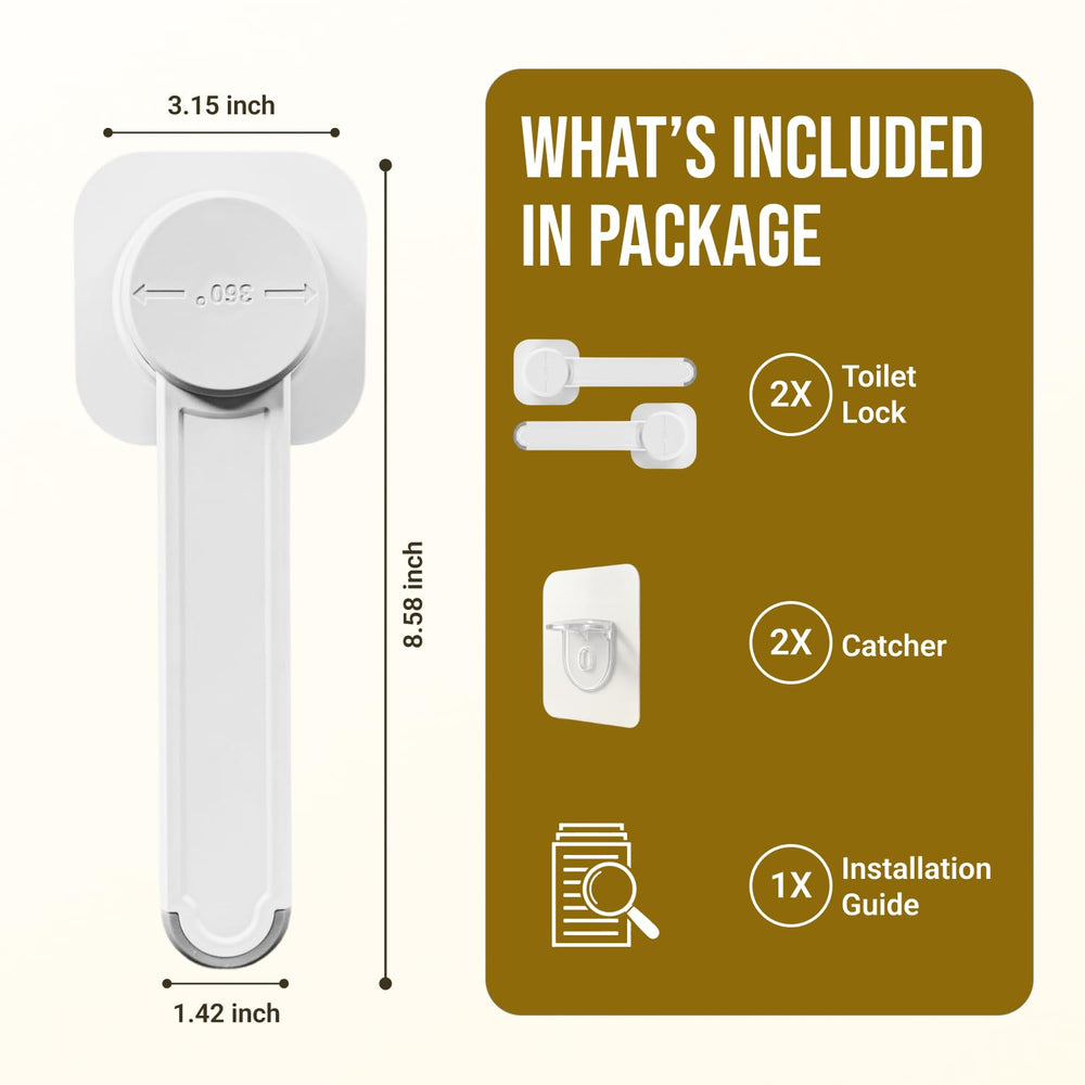 NANZO sleek-design toilet locks blending with bathroom décor