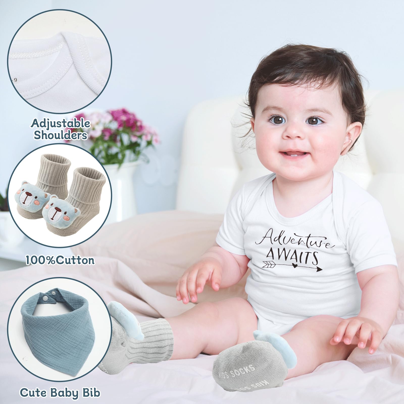 Naozinebi baby gift set security-blanket-elephant provides cozy comfort for newborns.