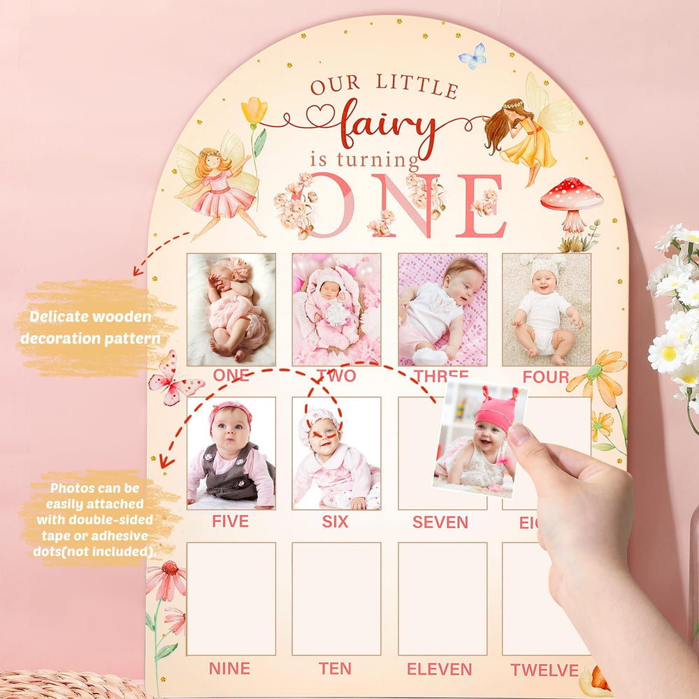 Naozinebi Baby girl milestone frame highlights two 2.8 inch photo pockets