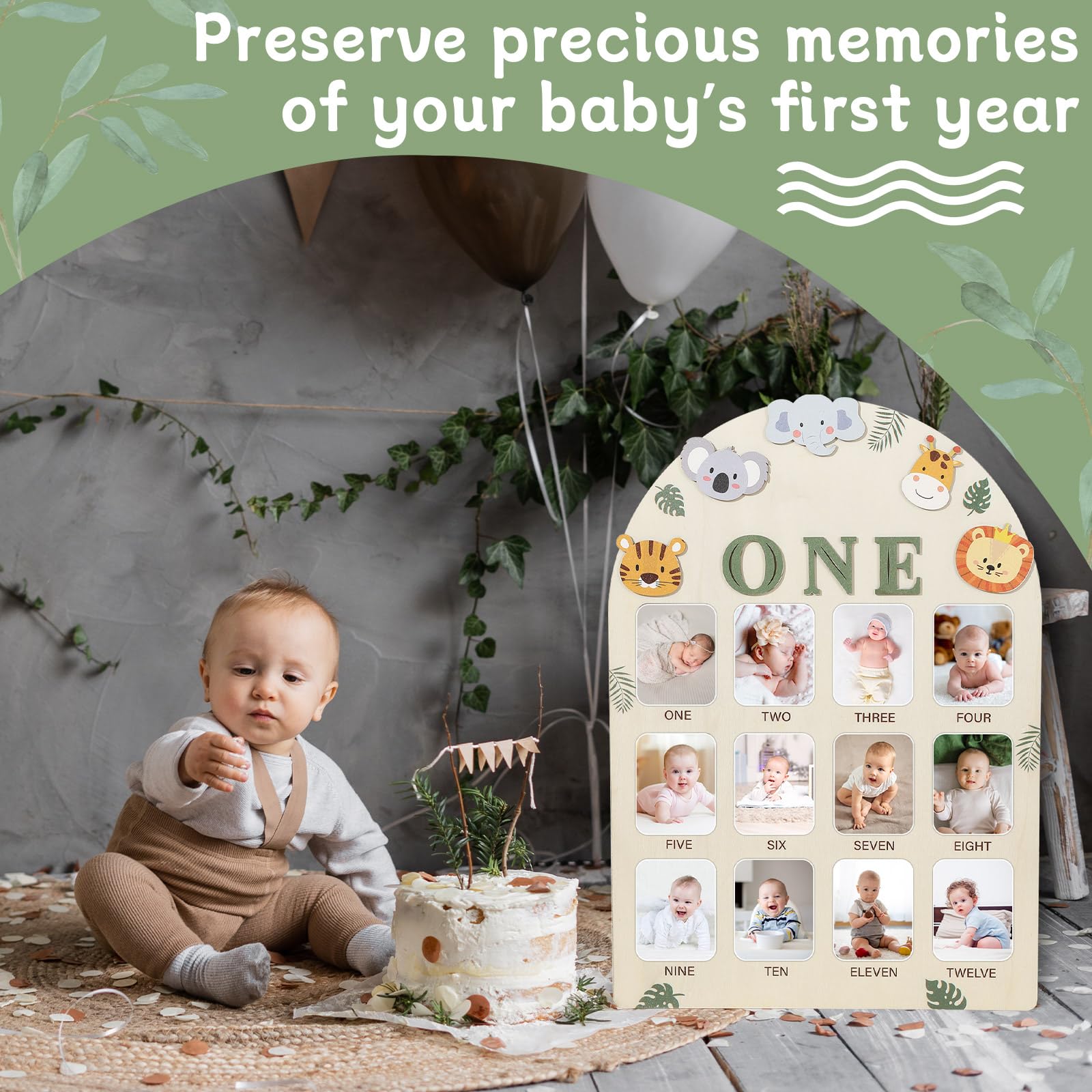 Naozinebi jungle wood decor adds charm to home or party.