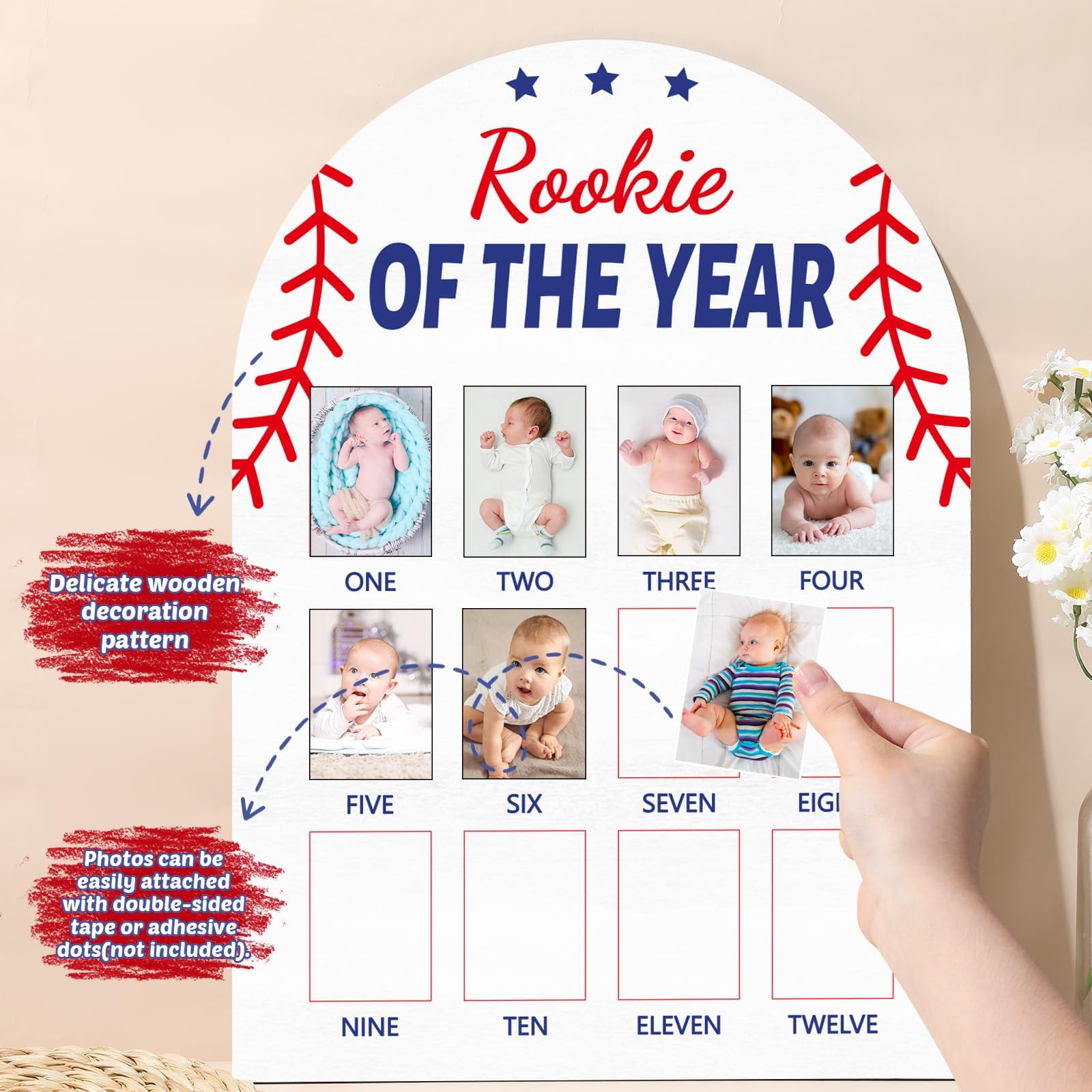 Naozinebi Blue stars decorate the frame with party-ready charm