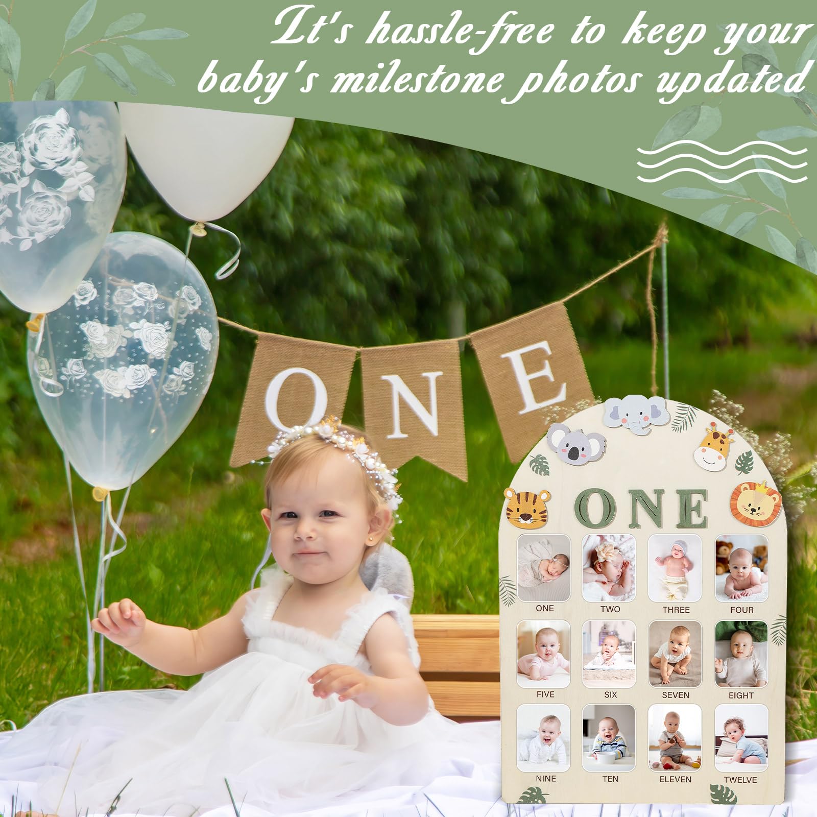 Naozinebi durable wood keepsake memory for baby milestones.