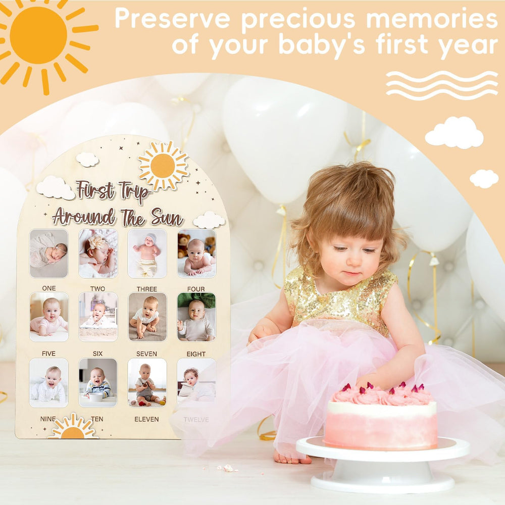 Naozinebi sun design keepsake decor for baby showers and celebrations.