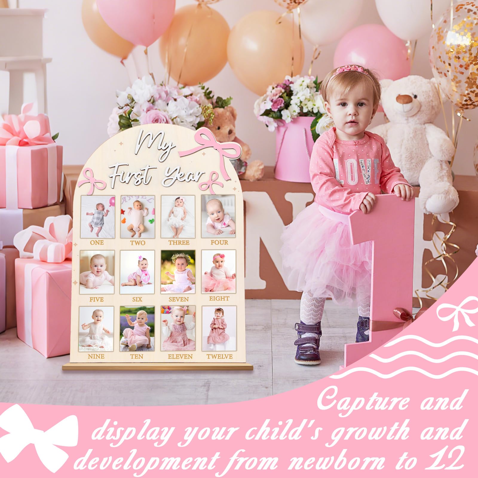 Naozinebi keepsake baby photo banner ready for gifts