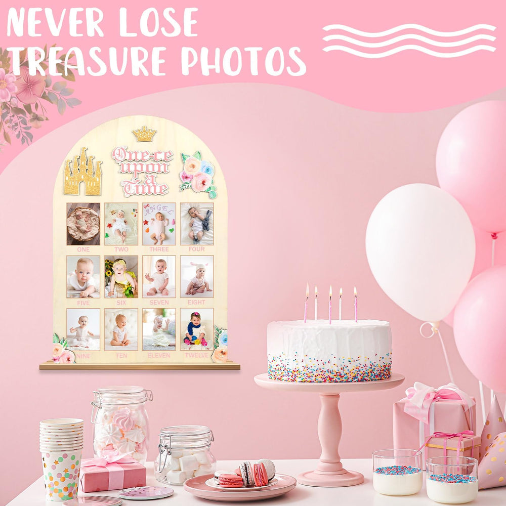 Naozinebi Princess First Year Board baby girl keepsake for cherished memories