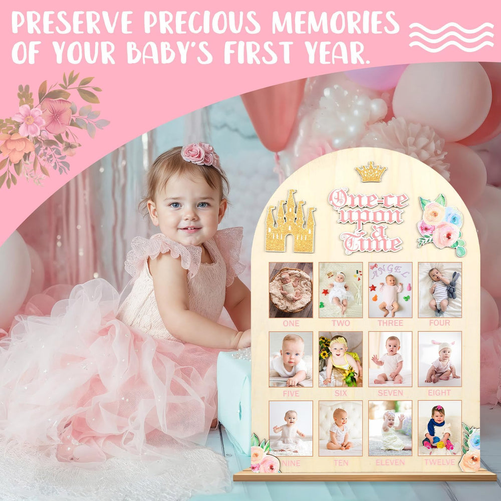 Naozinebi Princess First Year Board rounded edges protect little hands during display
