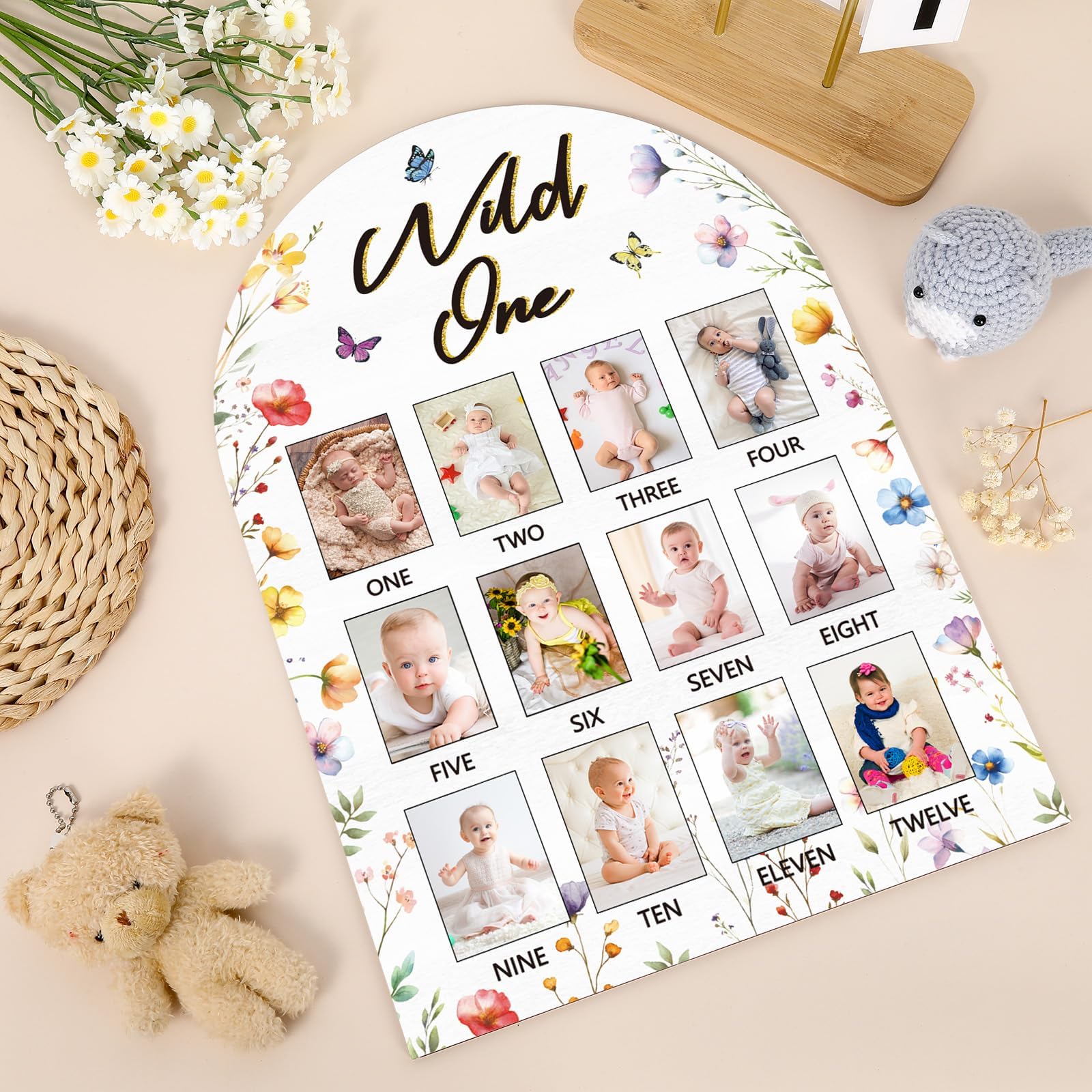 Naozinebi wildflower pattern decor adding charm to party tables and nurseries.