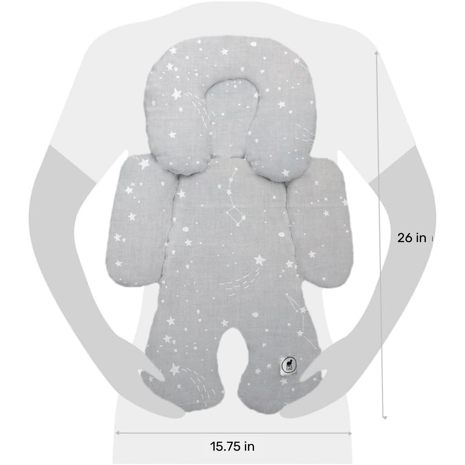 NAP 100% cotton cushion offers soft comfort for newborns in car seats