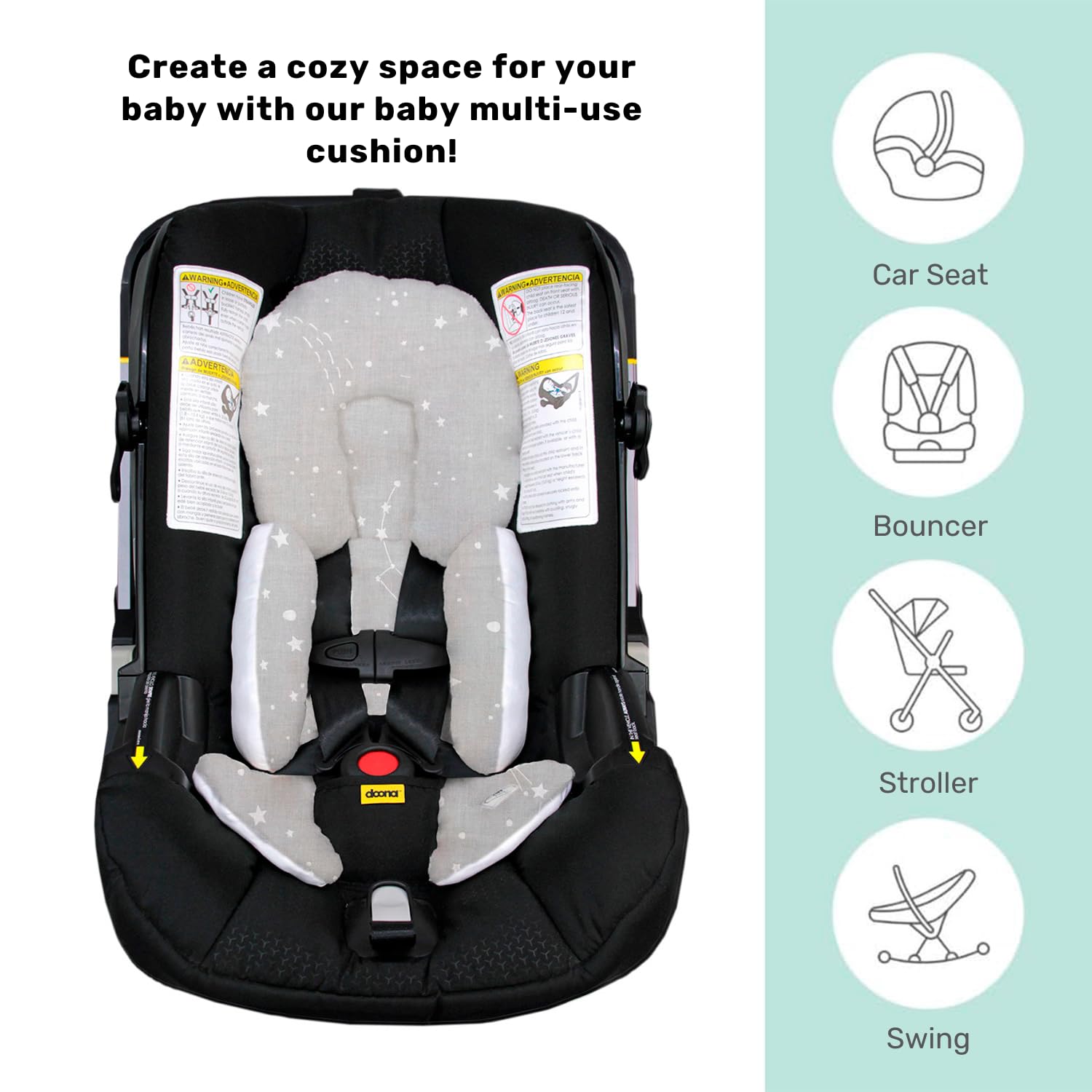 NAP easy-install and machine-washable insert for quick cleanup