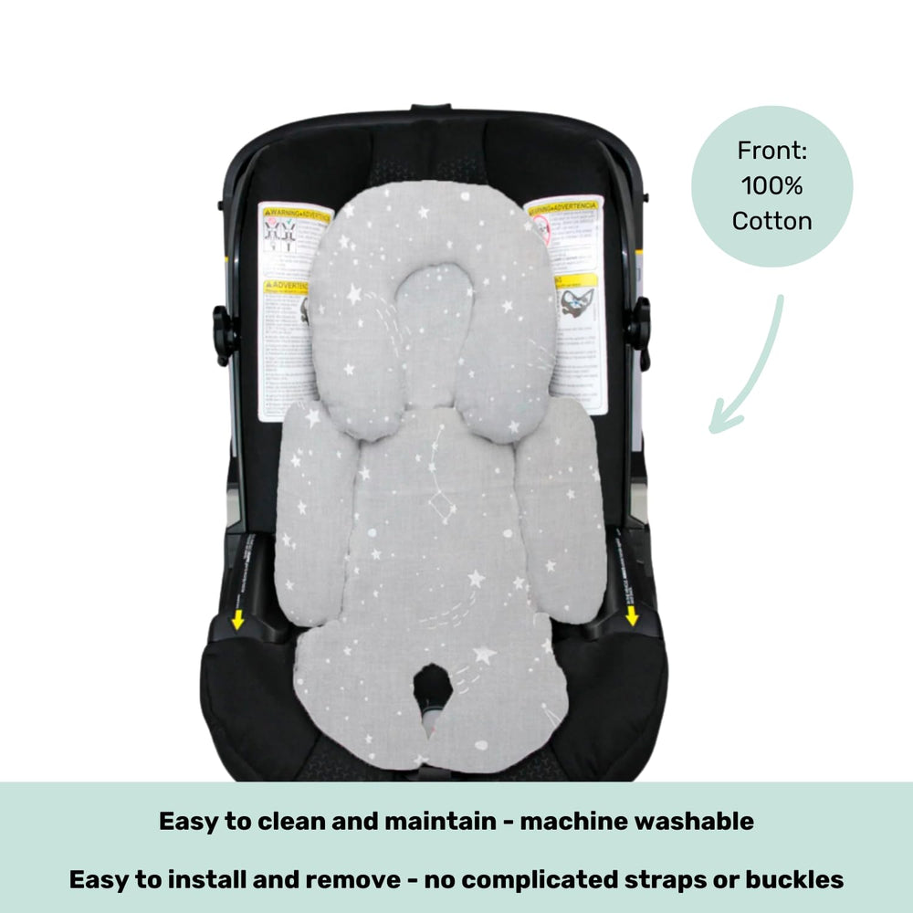 NAP infant head and body padded ring keeps little sitter centered during car rides