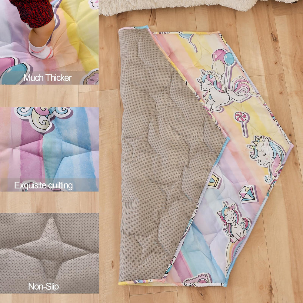 NapCure foldable baby mat folded in three seconds for easy transport.