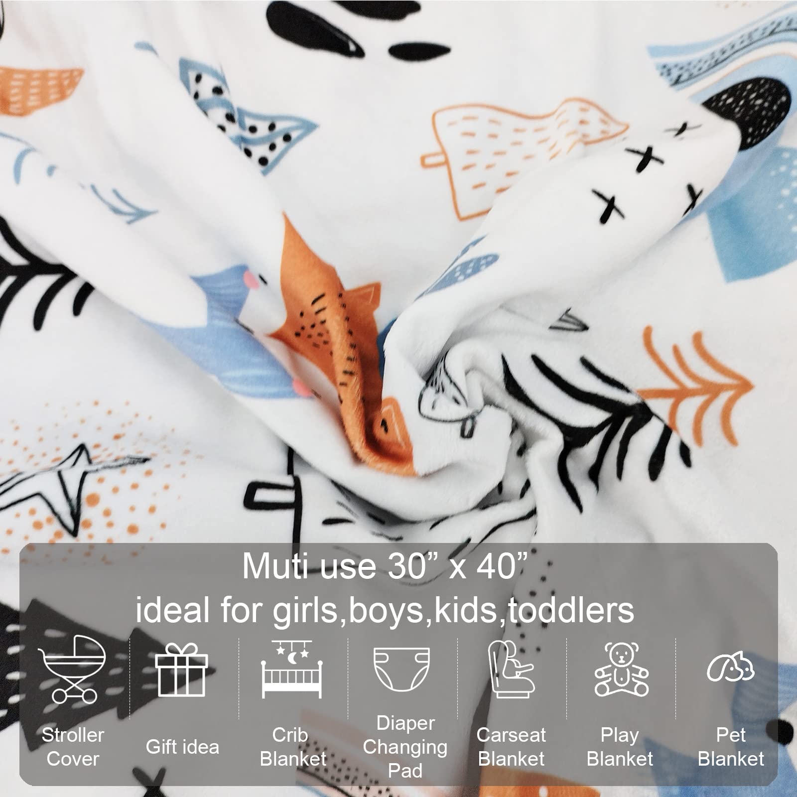 NapCure fox-printed baby blanket enhances nursery decor with cozy charm