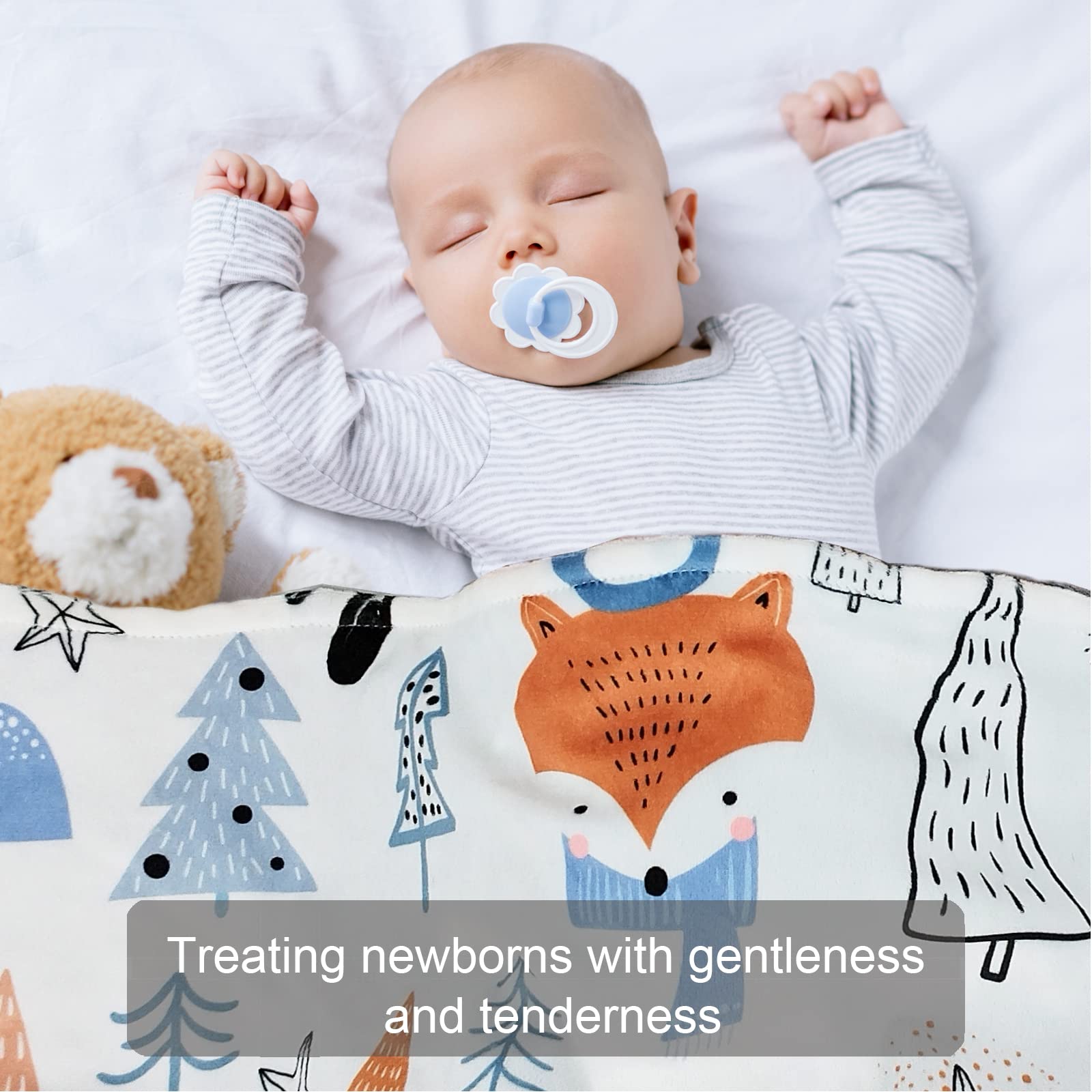 NapCure fox-printed baby blanket travel-friendly and compact for trips