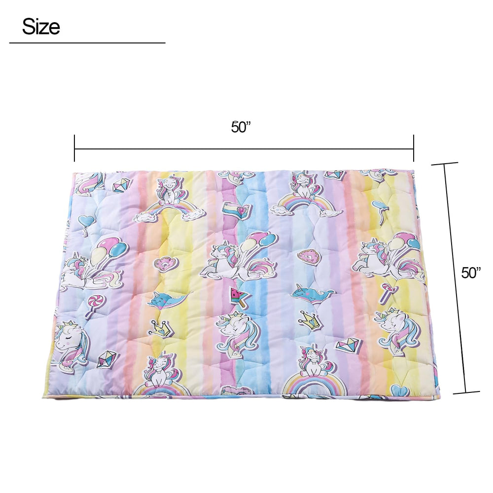 NapCure Unicorn Play Mat unicorn pattern inspires imaginative play