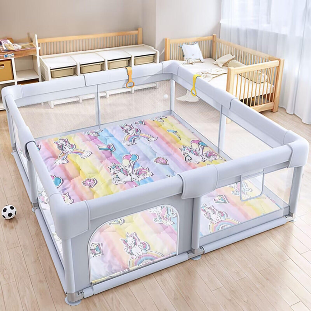 NapCure Unicorn Play Mat fabric is machine washable for easy cleanup