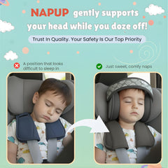 NapUp front panel adjustable design fits growing children for continued comfort.