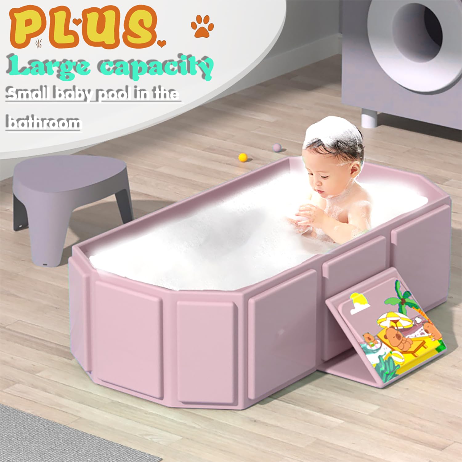 Naruning portable non-slip shower tray offers a stable base for bath time.