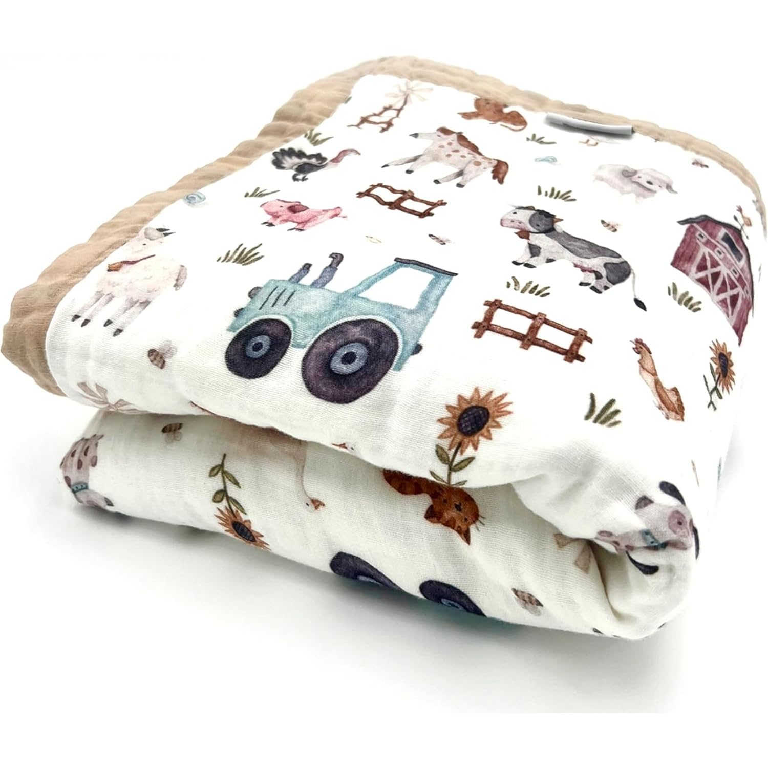 Natchiketa organic cotton muslin blanket close-up shows soft, breathable fabric for sensitive skin
