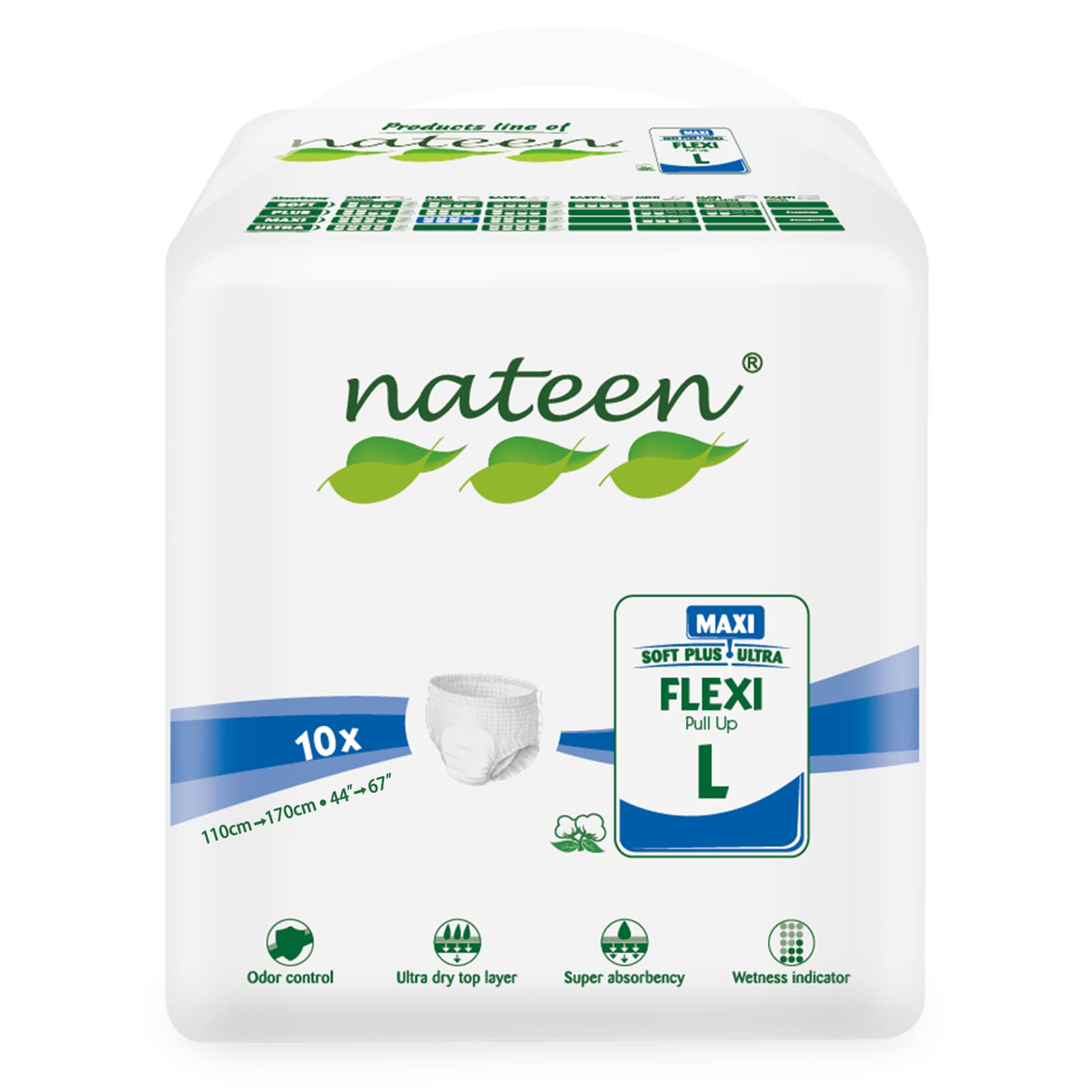 Nateen Flex Maxi pull-ons provide overnight protection for extended wear