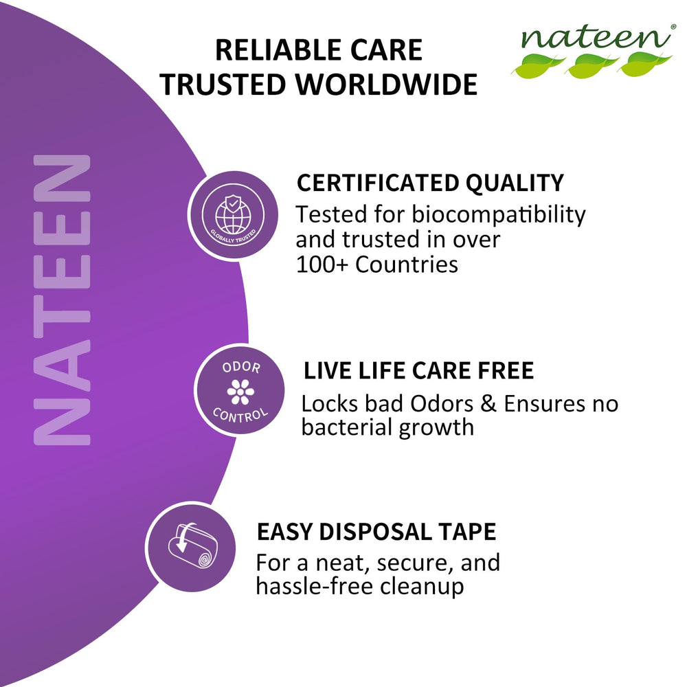 Nateen Flex Ultra Pull-Ups dual leak guards provide added security against leaks.