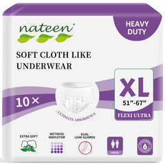 Nateen Flex Ultra XL pull-ups pack front view shows secure fit for all-day comfort