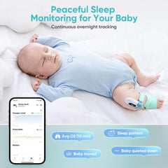 Soft hypoallergenic sock preserves delicate baby skin during long monitoring sessions.