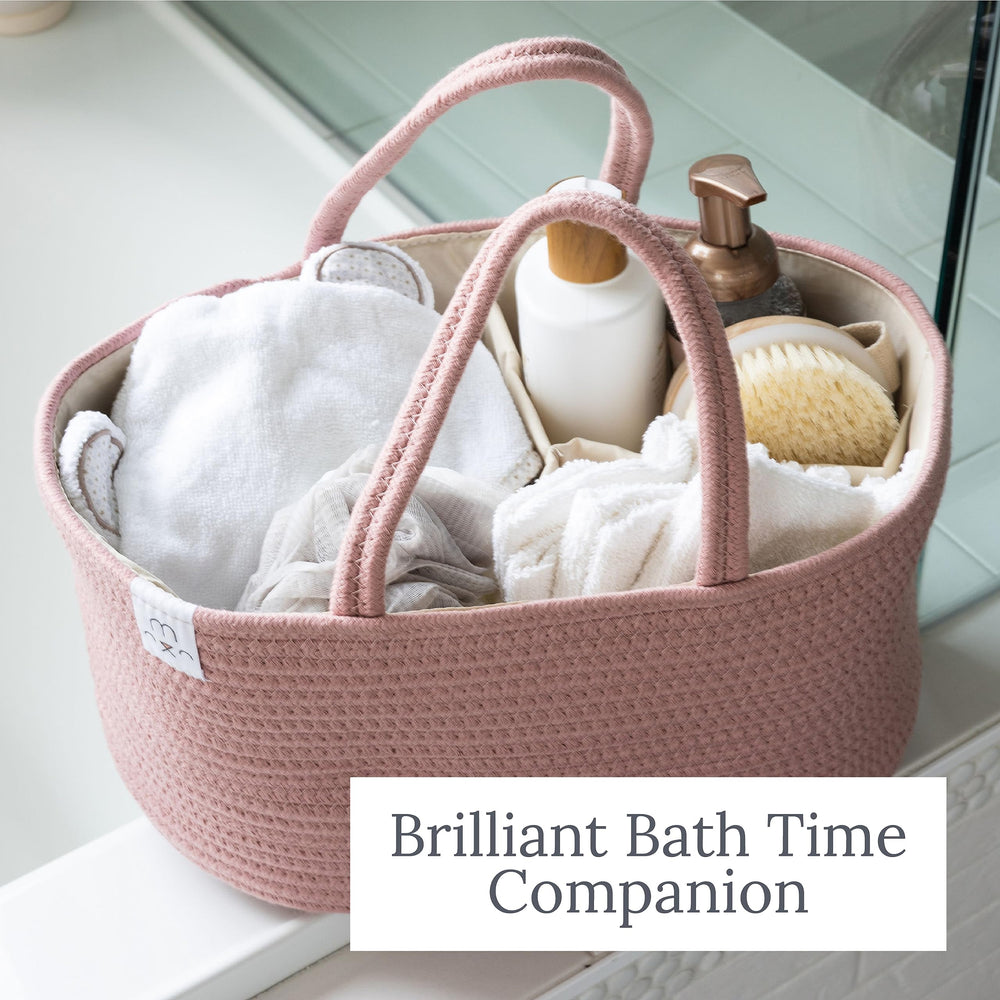 Natemia Baby shower gift diaper caddy for gifting and organization.