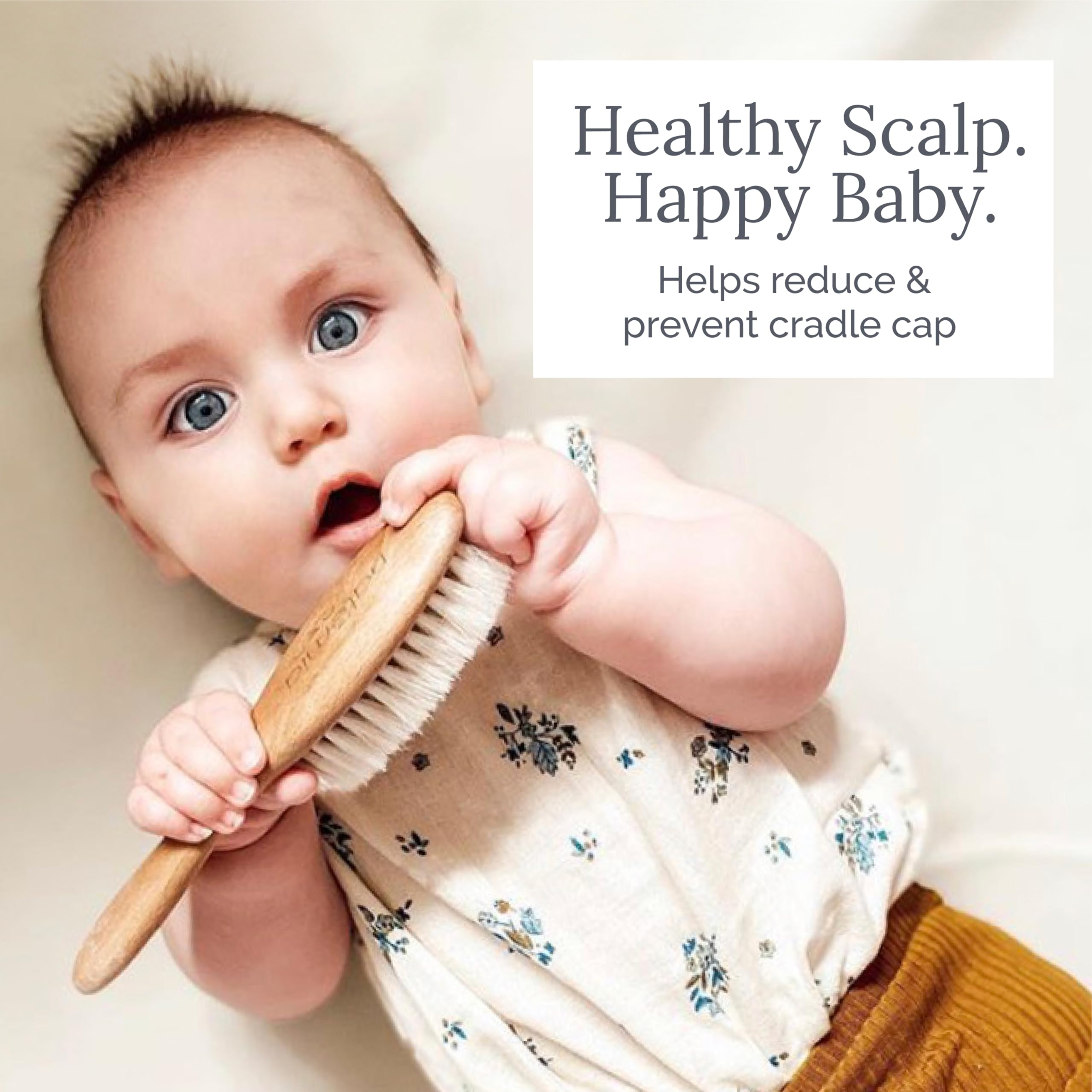Natemia cradle-cap comb helps careful flake removal and newborn grooming.