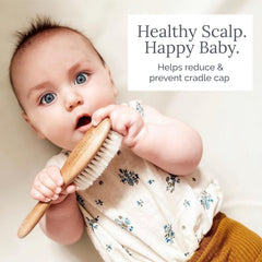 Natemia cradle-cap comb helps careful flake removal and newborn grooming.