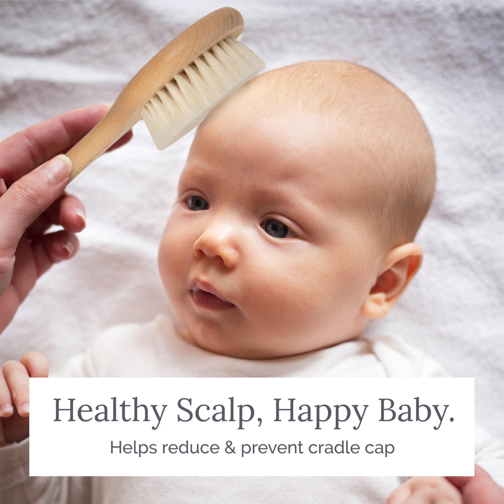 Natemia hard-bristle comb for toddlers aids quick styling and detangling