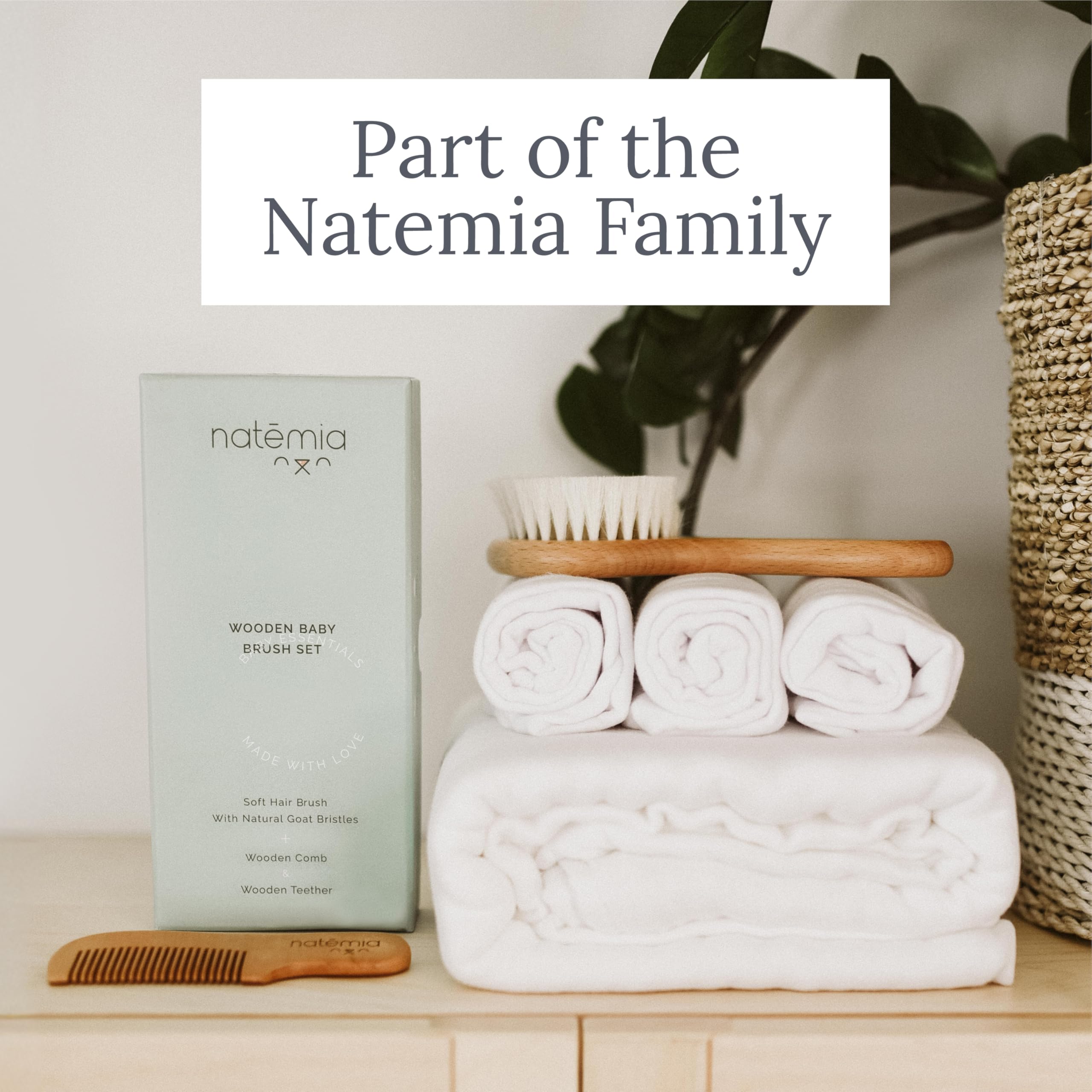 Natemia Muslin blanket placed as a play mat surface