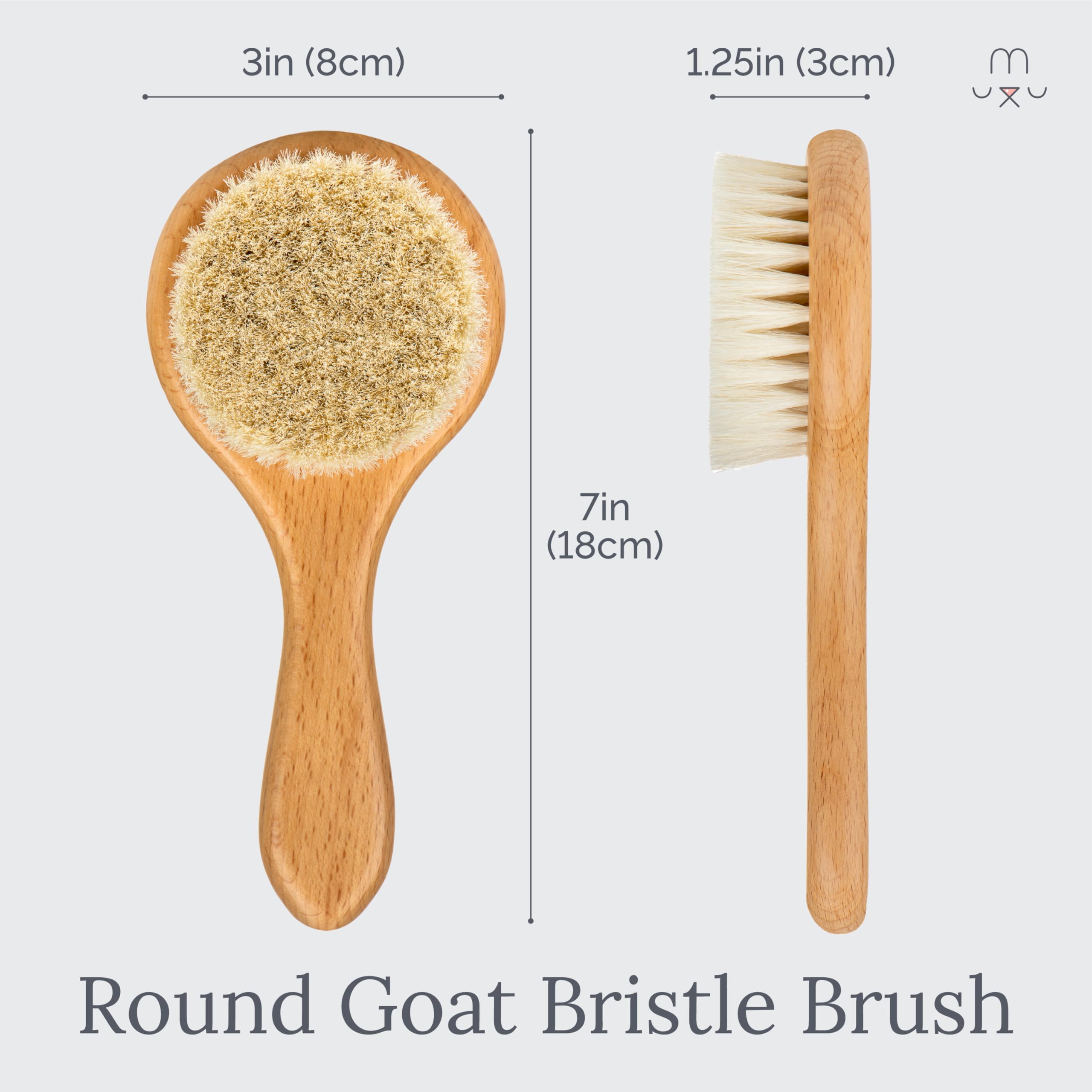 Natemia newborn-friendly brush ideal for bath time grooming