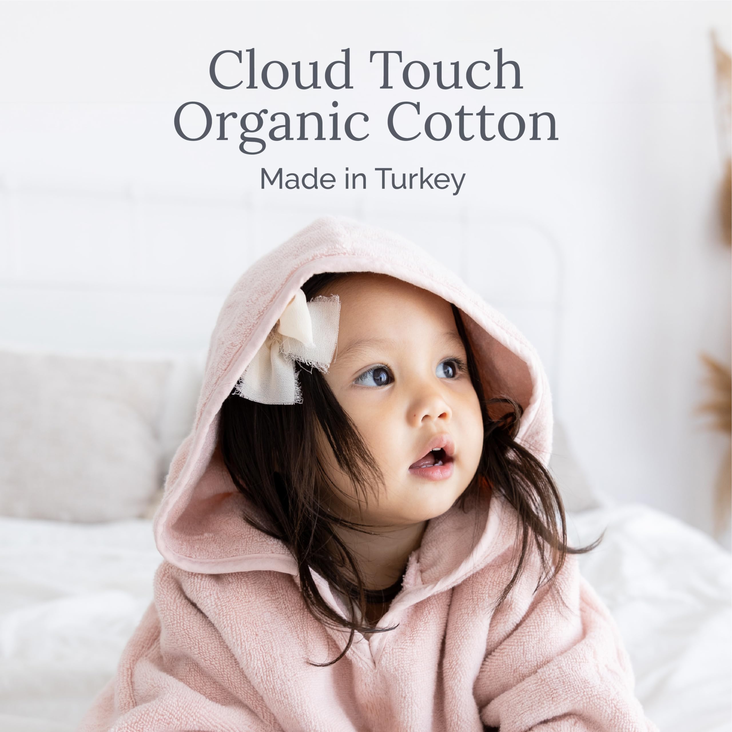 Natemia organic cotton towel poncho showing breathable 450 GSM fabric