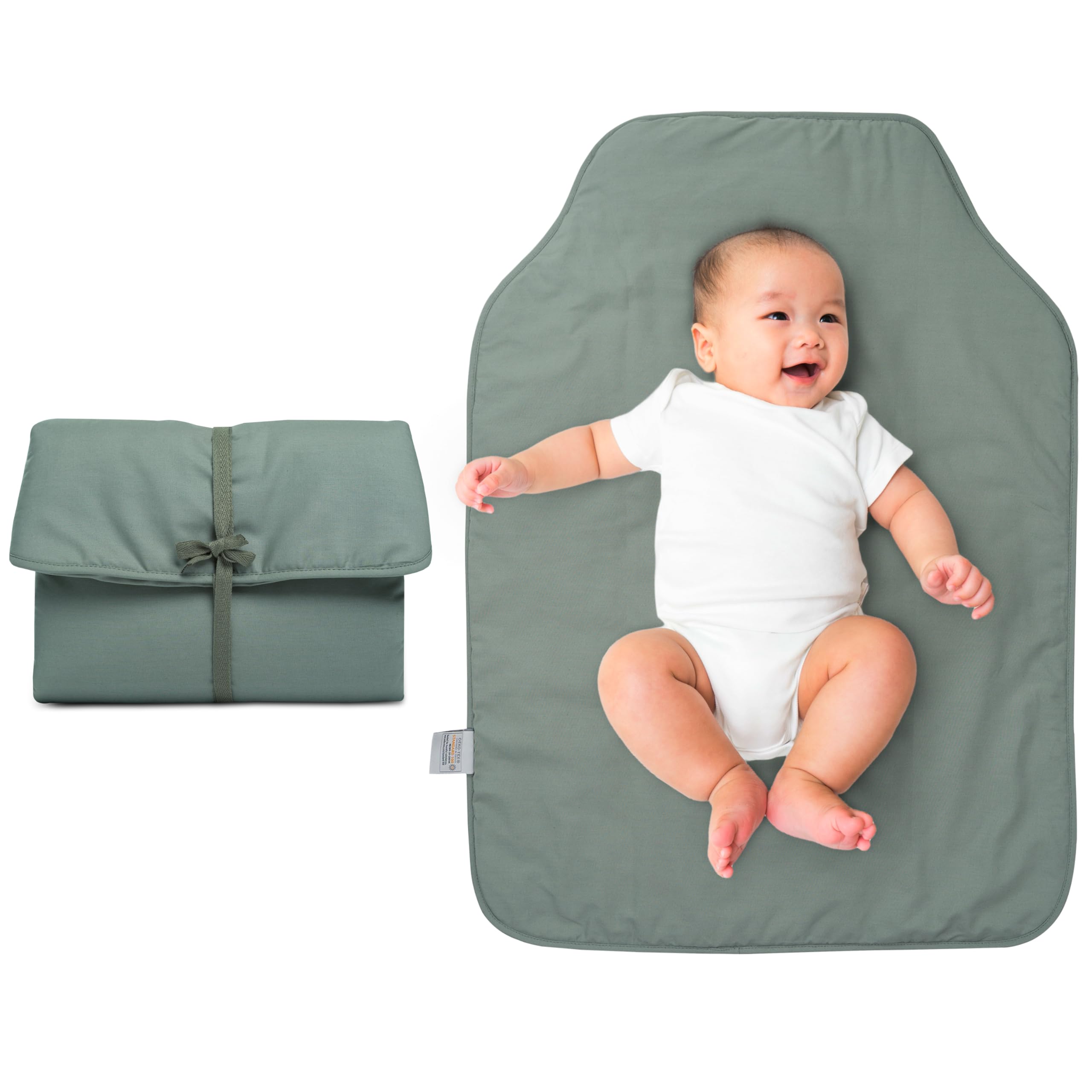 Natemia portable changing pad rollable design for on-the-go changes.